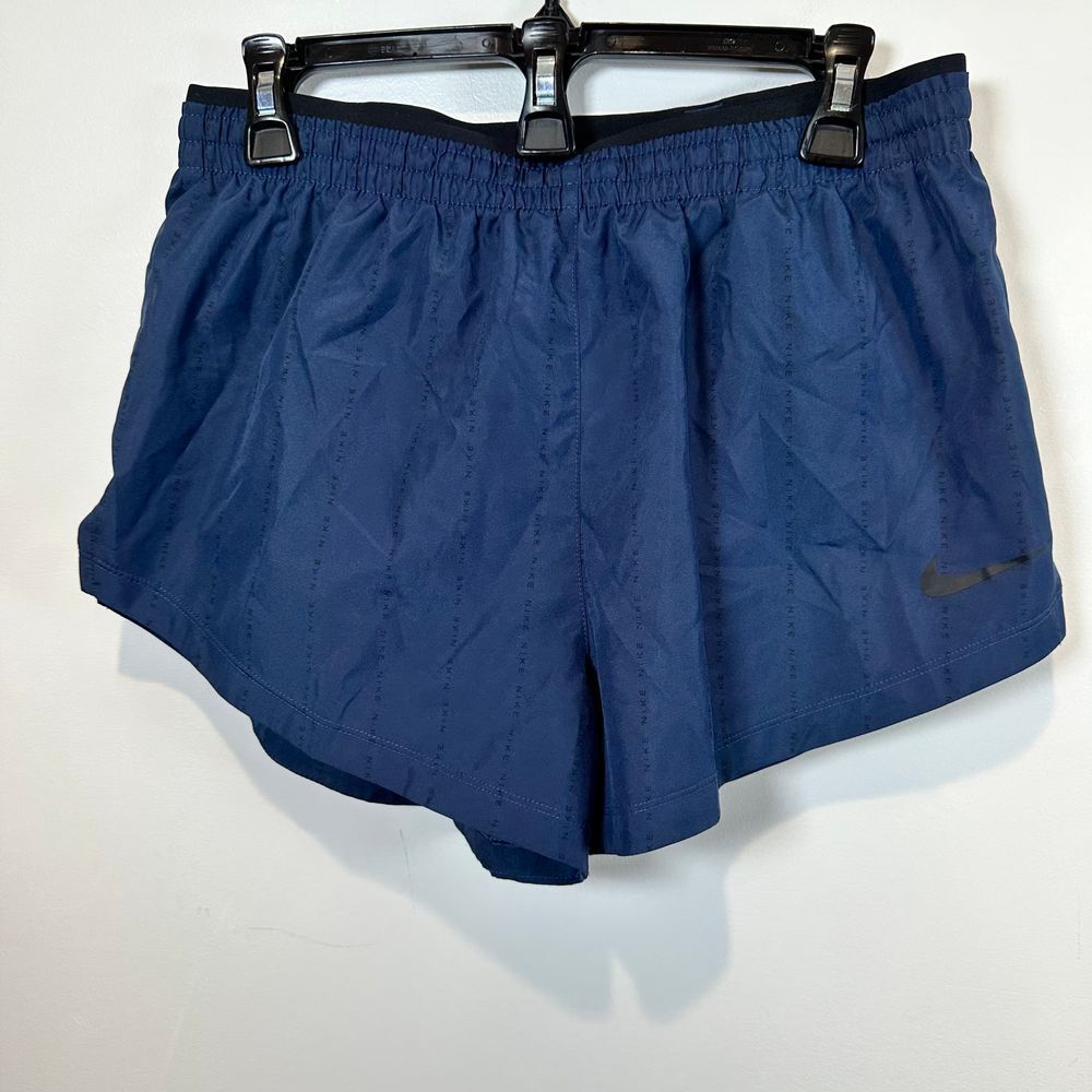 Nike Dri-FIT Running Shorts Athletic Performance Quick Dry Navy Blue Workout - Picture 5 of 7